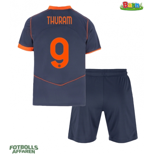 Inter Milan Marcus Thuram #9 Tredjeställ Barn 2025-26 Kortärmad (+ Korta byxor)